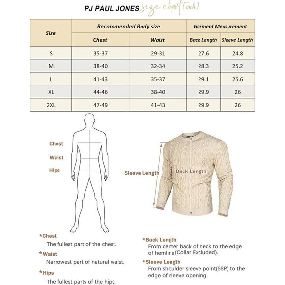 Mens Brown Crewneck Cable Knit Pullover Sweater Casual Twist - Picture 4 of 7